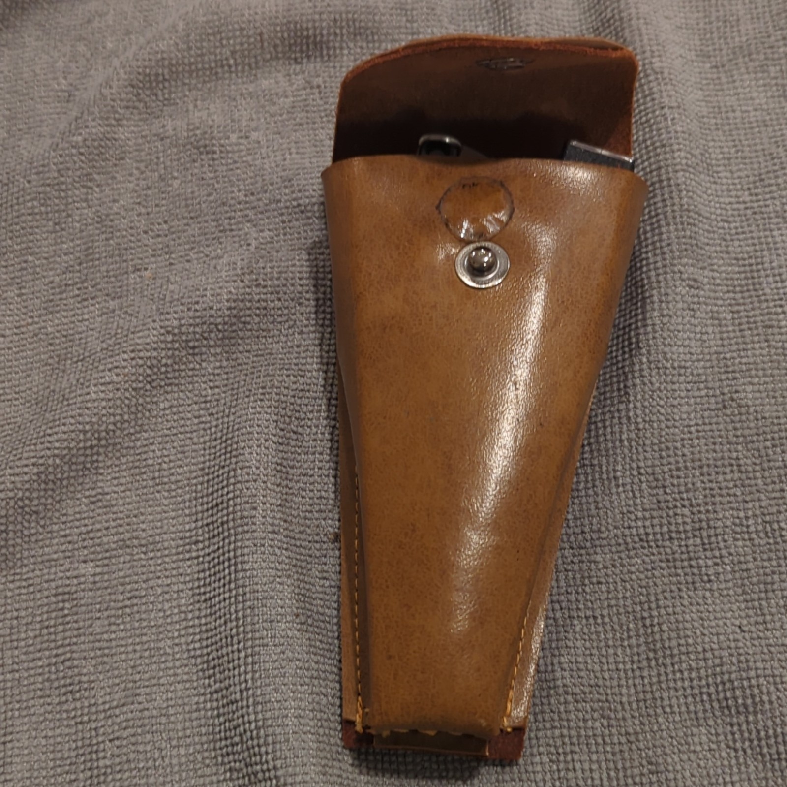 Vintage Brookstone Abney Level with leather sheath