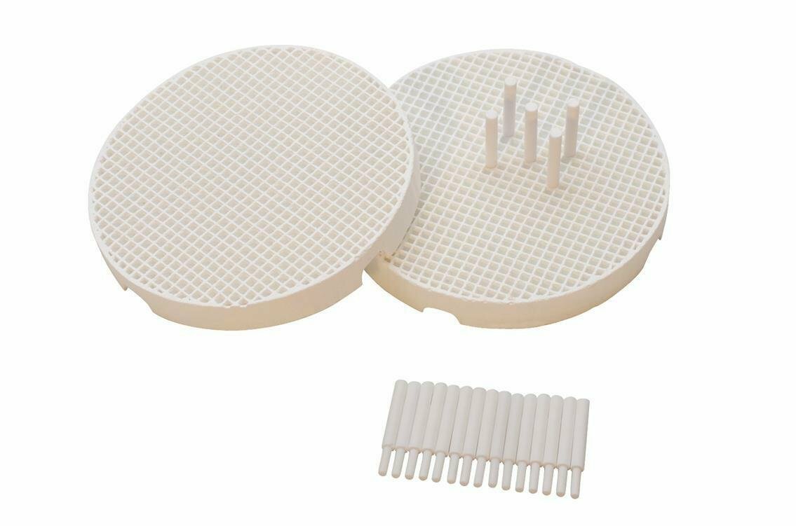 Set of 2 Mini Honeycomb Boards Large Hole & Ceramic Pins Jewelry Soldering Tool