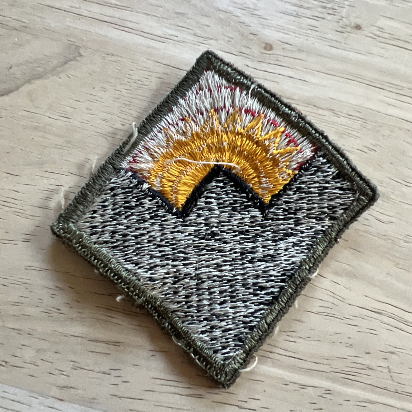 WWII US Army Western Defense Command Patch Emblem Pacific Coast Cut Edge