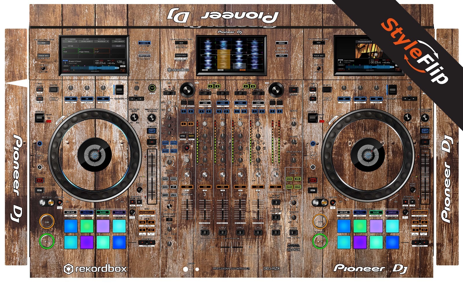 Pioneer DDJ-RZX | Wood 1 | Protective Decal | StyleFlip Skins