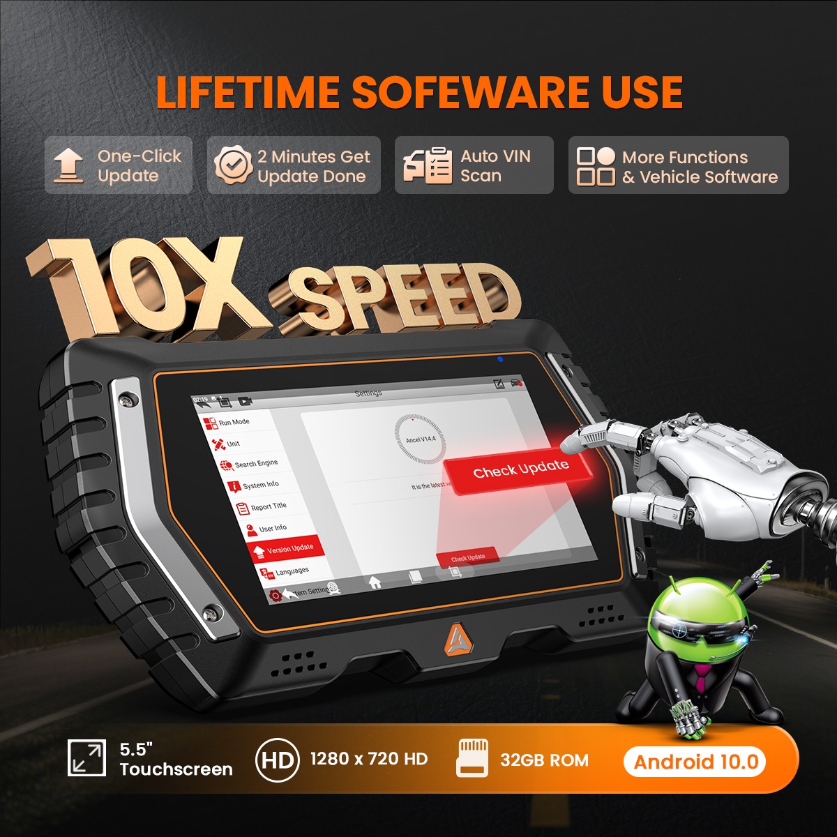 Free Update Lifetime OBD2 Scanner DiagnosticScan Tool Bidirectional Full System
