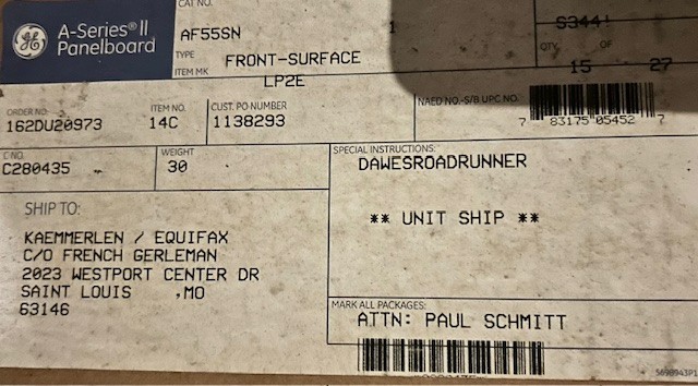 GE AF55SN Panel Door - {Door Only} - *NIB*