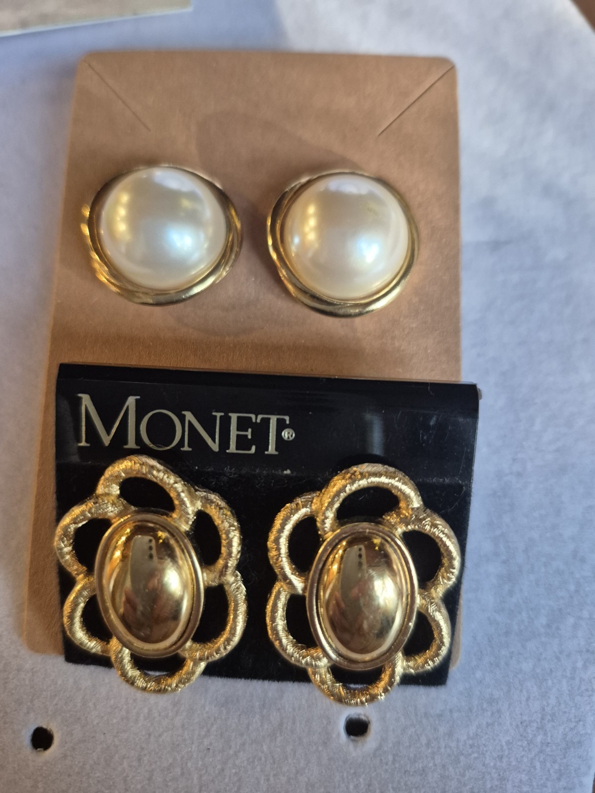 vintage earrings pierced  Lot Of Two
