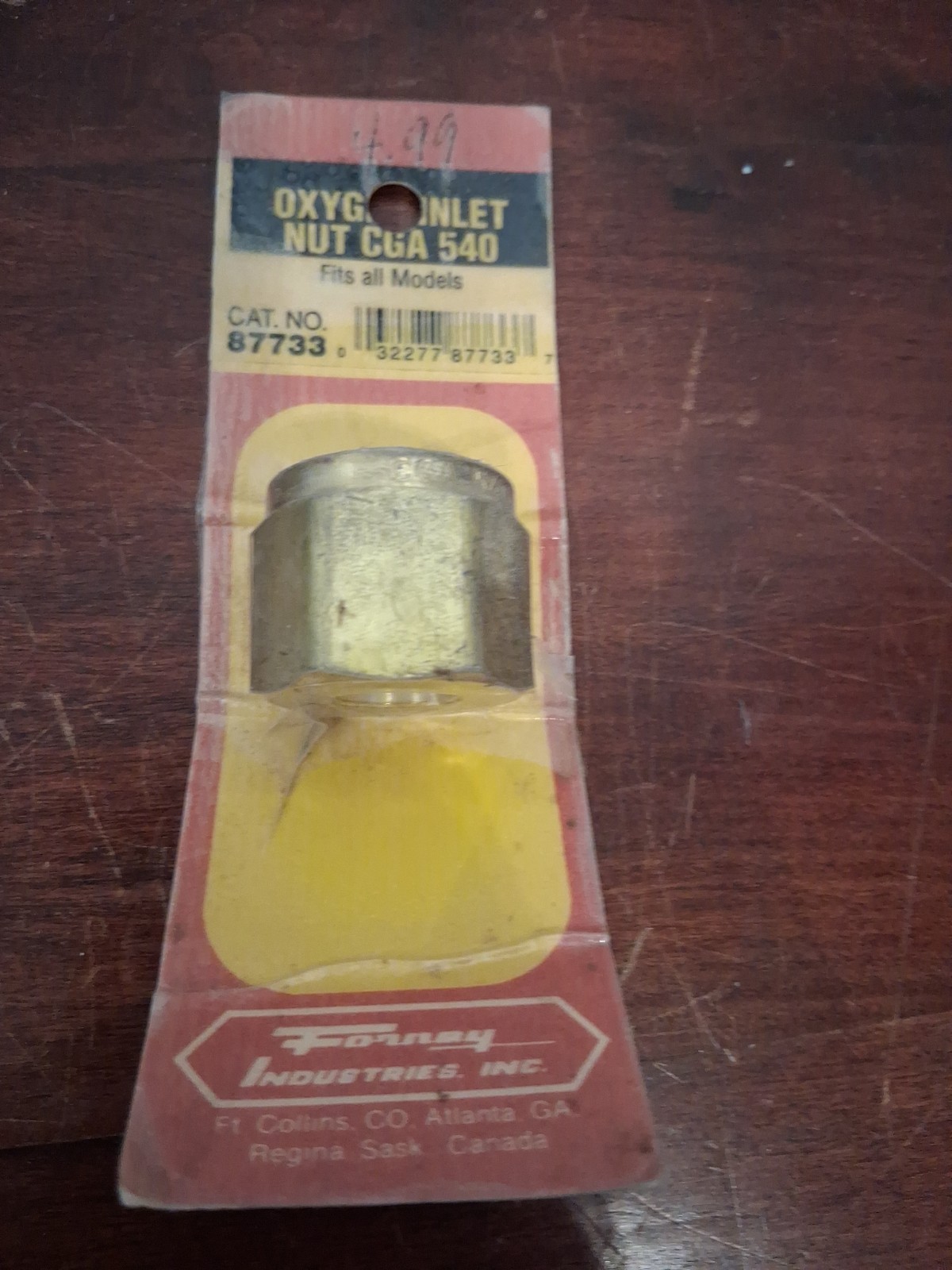 FORNEY ACETYLENE INLET SWIVEL CGA 540 (fits all model torches) #87733