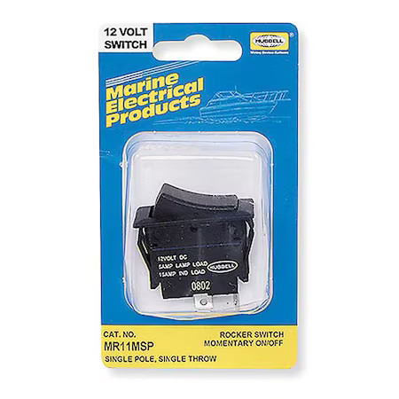 Hubbell Wiring Device-Kellems Mr11sp Rocker Switch, Spst, 2 Connections