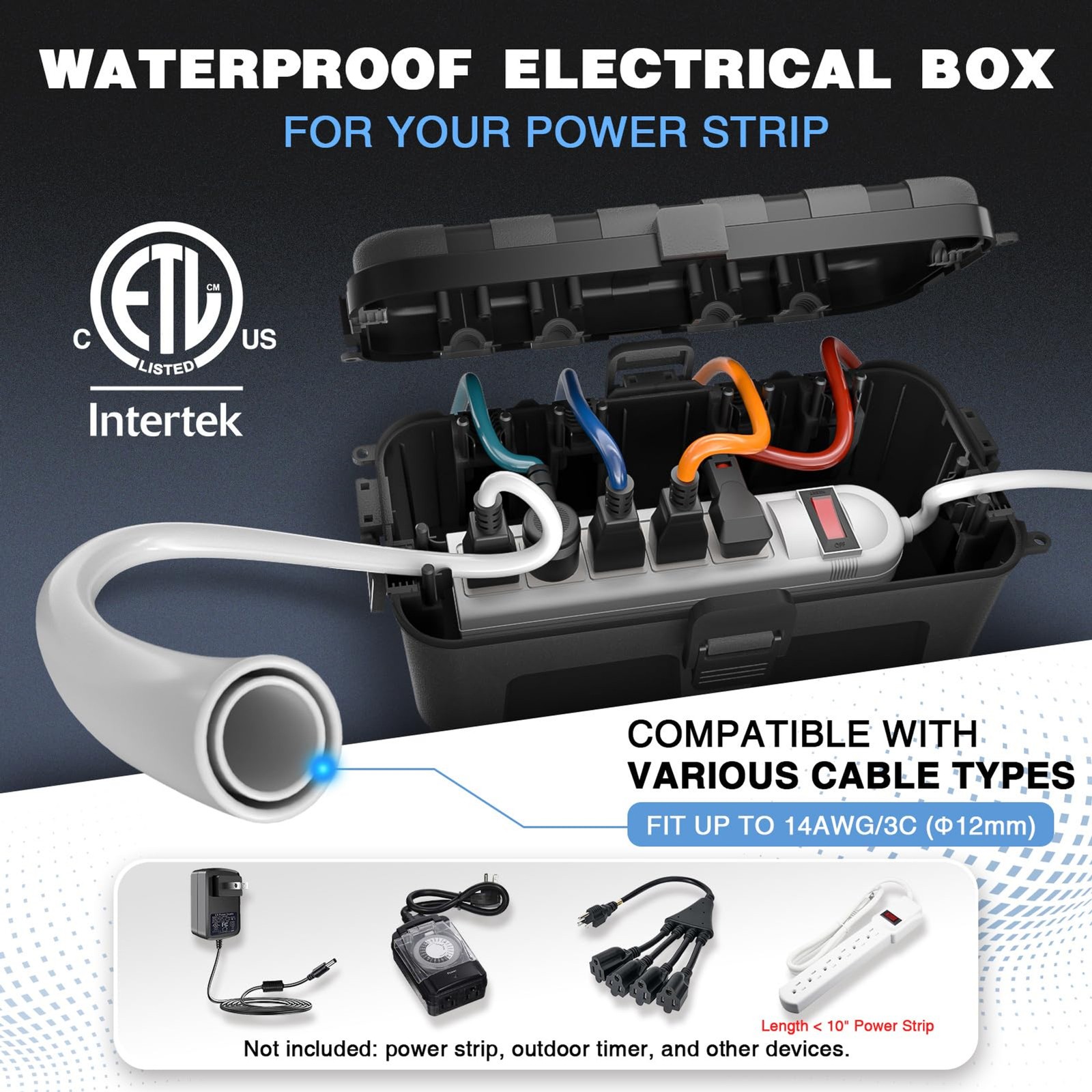 Electrical Box Etl Certified Ip54 Waterproof Black