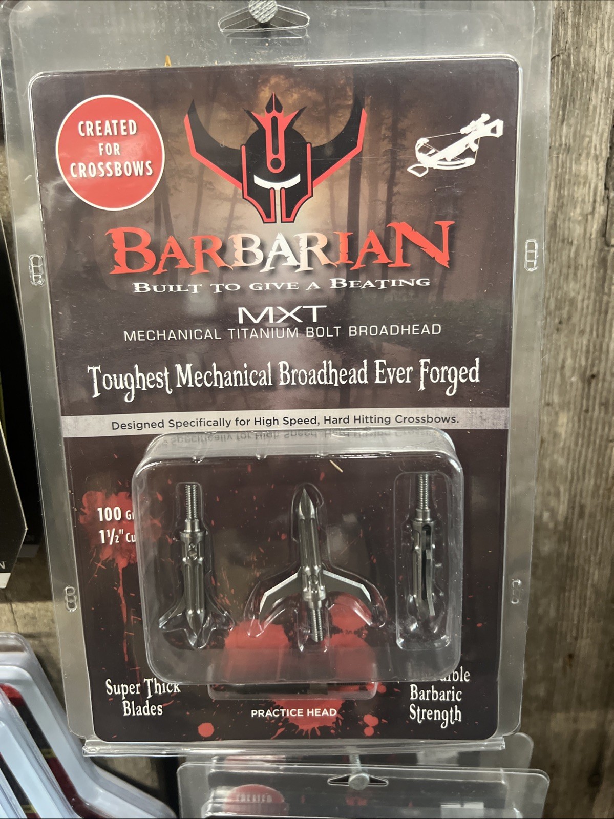 Cobra Barbarian MXT Broadhead 100 gr. 1.5 in. Cut Expandable Titanium 3 pk. NEW
