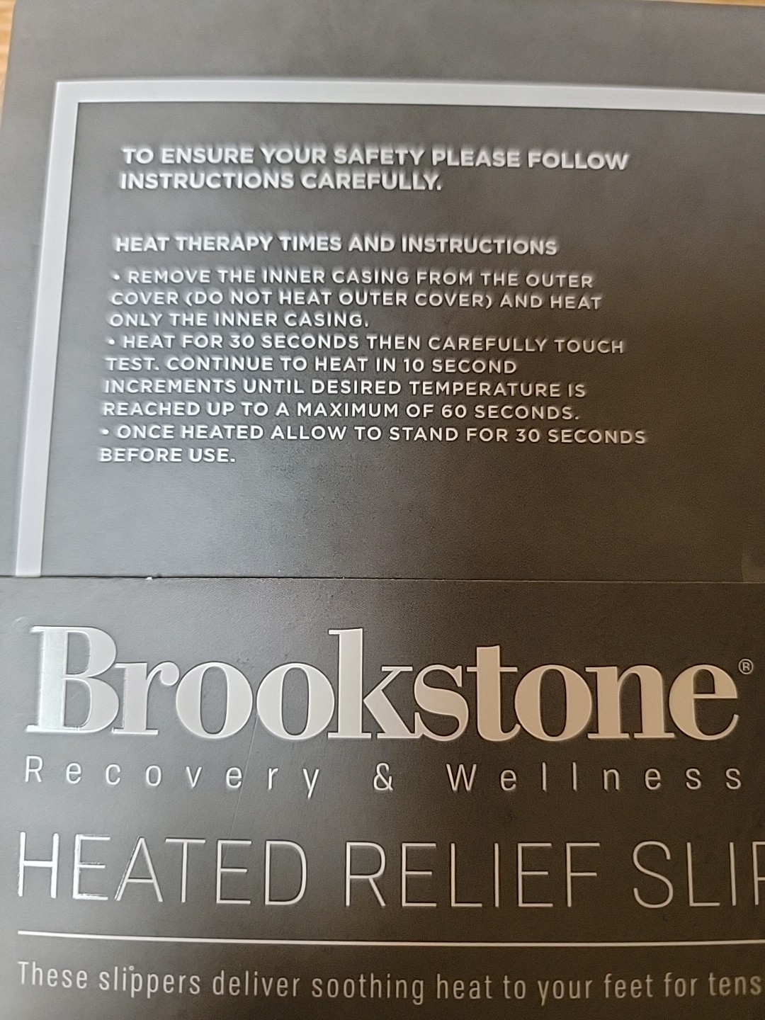 BROOKSTONE Thera-Spa Warming Slippers Cold/Hot Therapy BLUE one-size