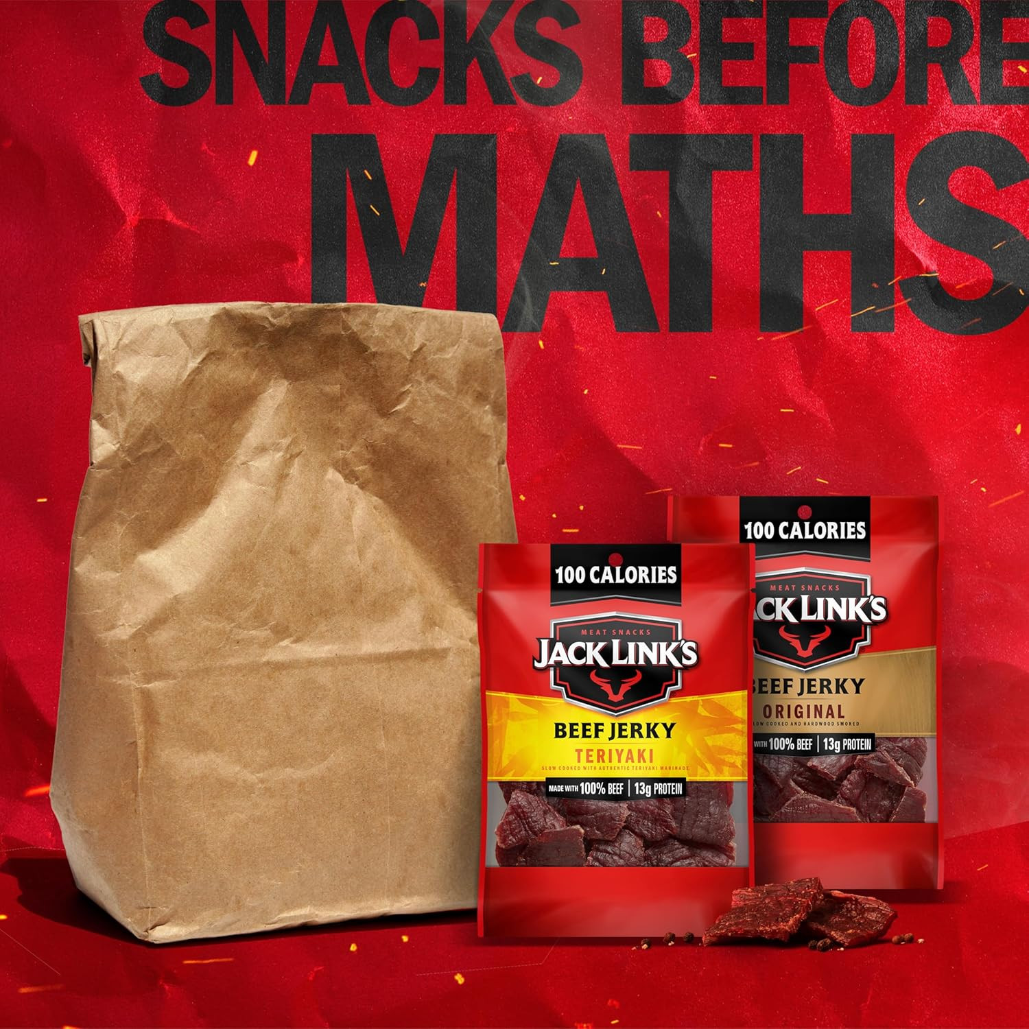 Beef Jerky Variety Pack - Includes Original and Teriyaki Jerky, Bulk Protein Sna
