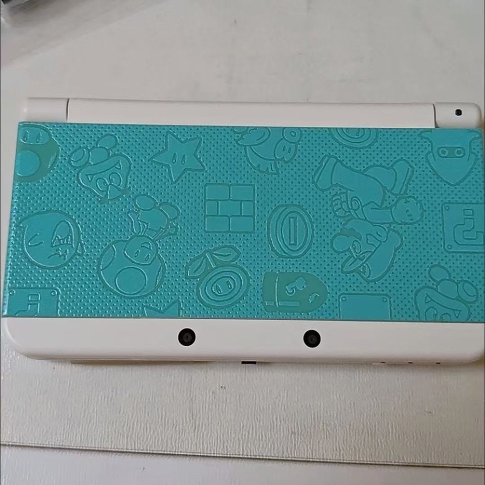 Rare! designTurquoise Mario Pattern Replacement Cover Shell for Nintendo New 3DS