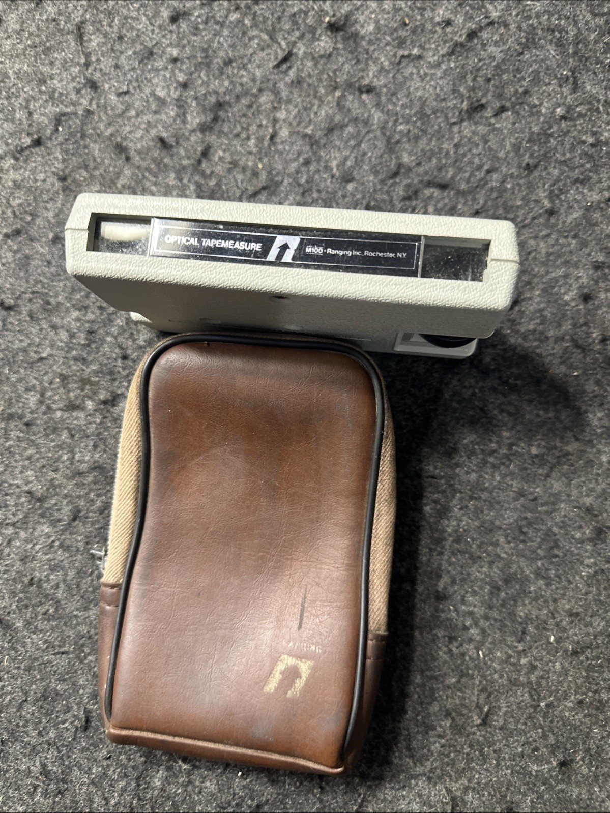 RANGING M100 OPTICAL TAPE MEASURE w CASE  1970s W Original Instructions