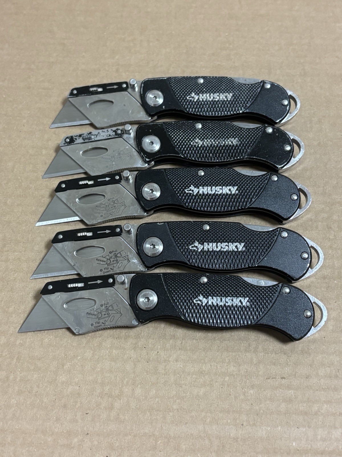 Husky Folding Utility Knife (Lot of 5) NEW BLADES