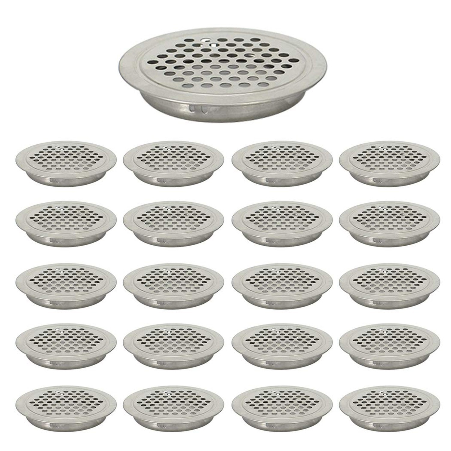 29mm Flat Circular Air Vent Covers Stainless Steel Mesh Hole for Cabinet Bath...