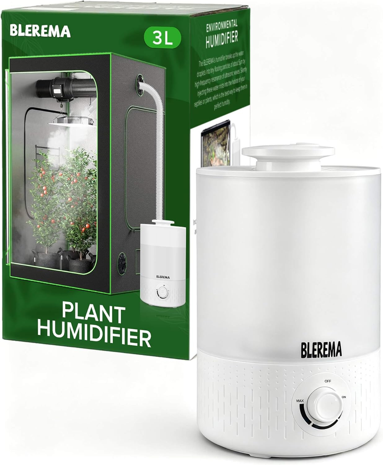 3L No Leak Plant Humidifiers for Grow Tent Greenhouse and Grow Room, Top-Fill, A