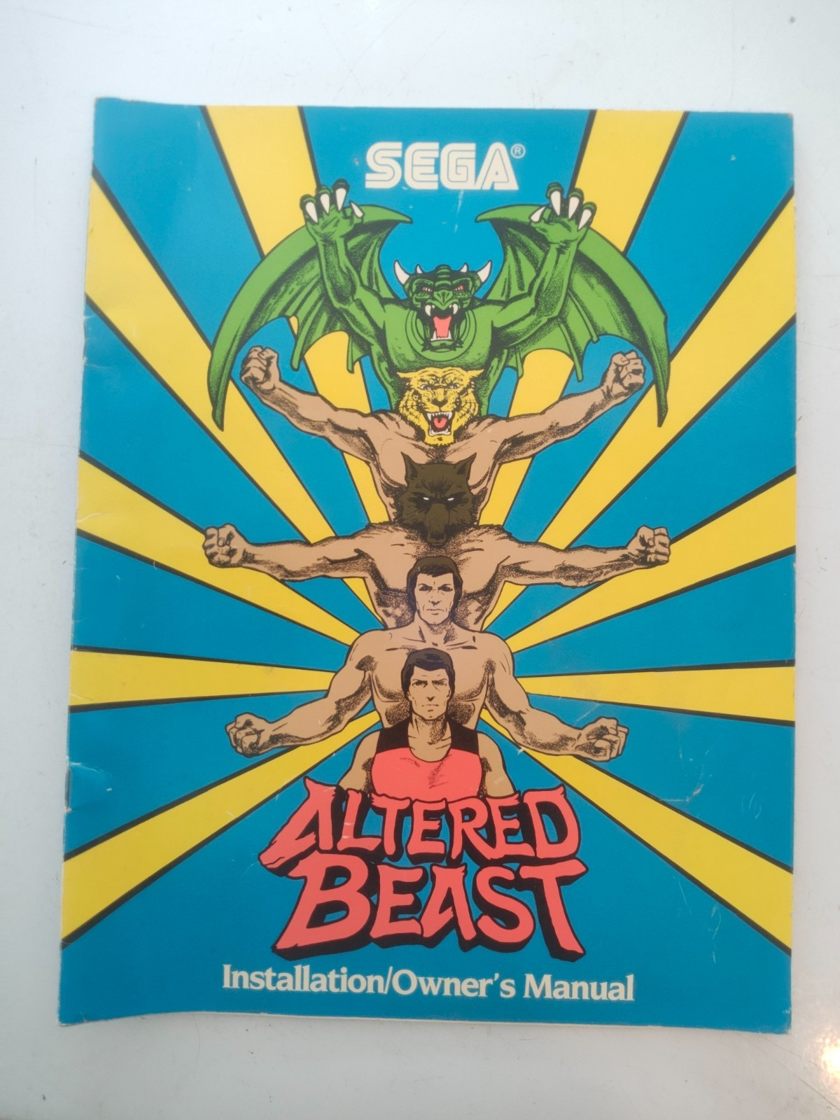 ALTERED BEAST original arcade manual