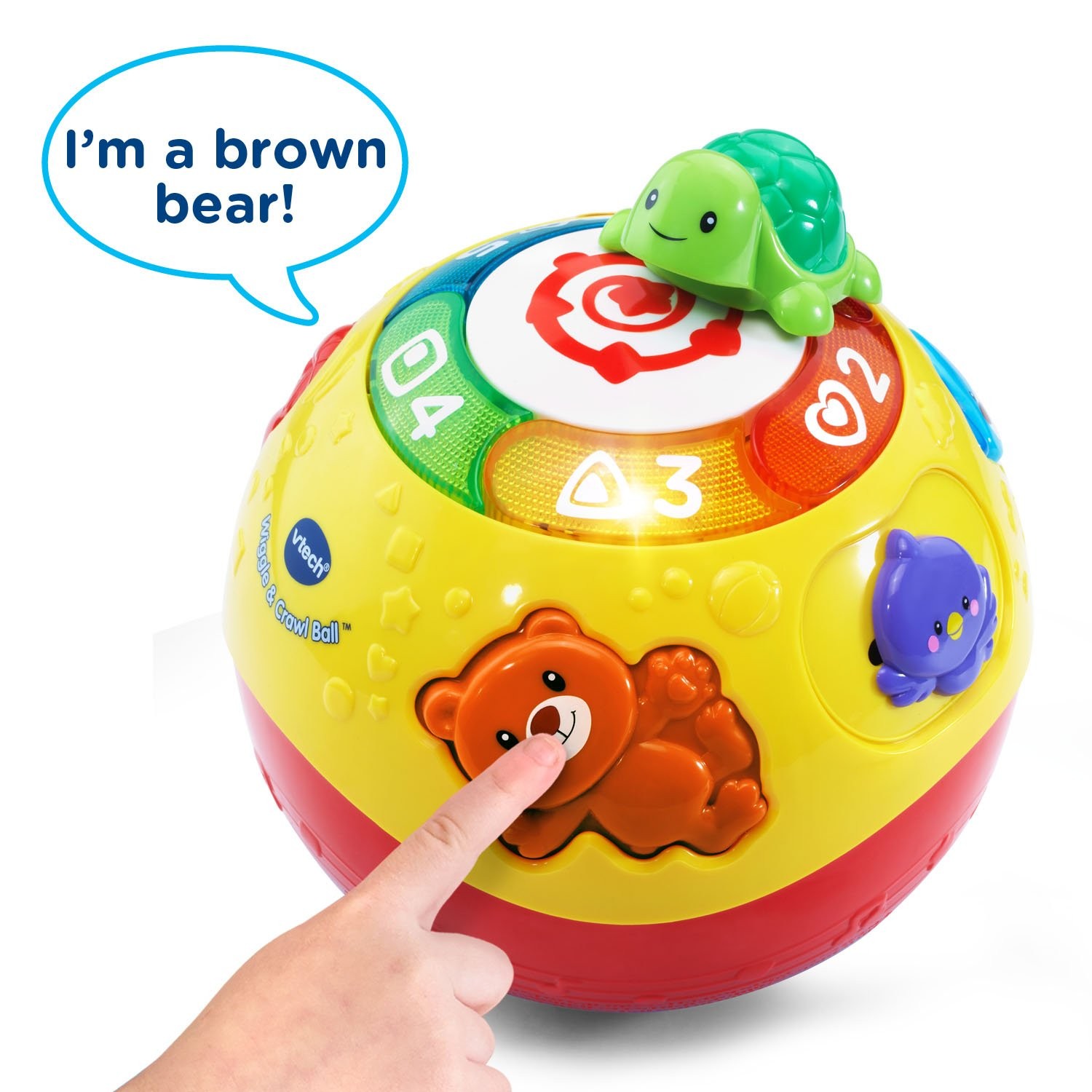 VTech Wiggle & Crawl Ball, Multicolor - Interactive Baby Toy, 6+ Months