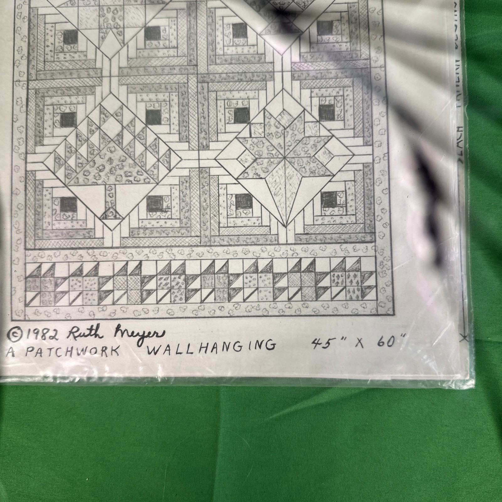 Personal Collection Cabin Home By Ruth Meyer 1982 A Patchwork Wall Hanging45X60