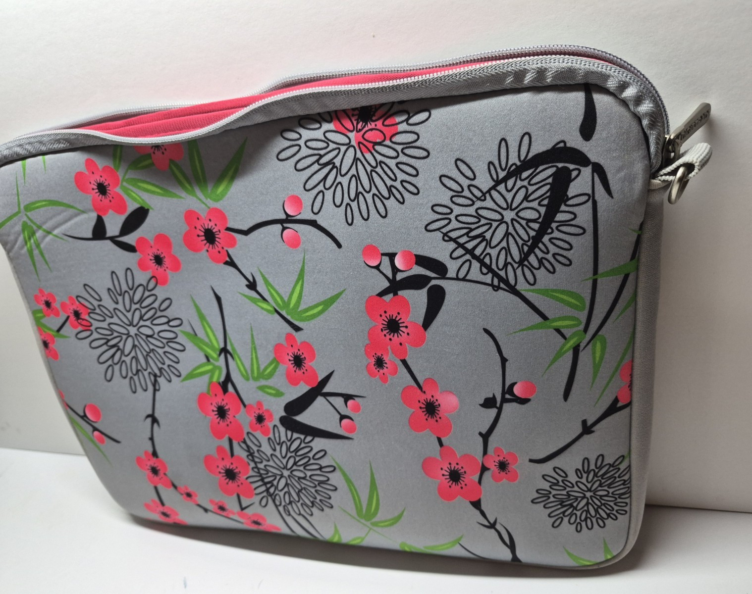 Digittrade Laptop Sleeve With Cherry Blossom Floral, Grey LS104-11 Sakura