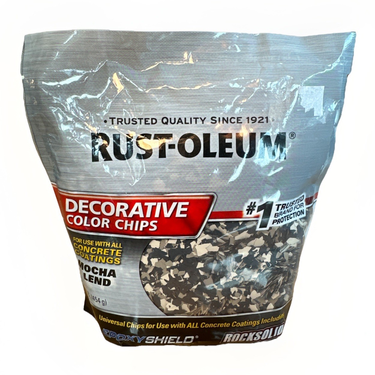 1lb Rust-Oleum Mocha Blend Concrete Floor Decorative Color Chips Epoxy Shield