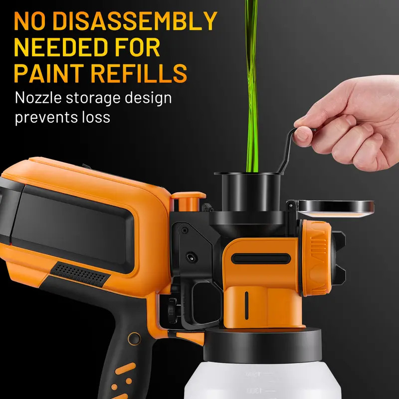Complete 1000W Electric Paint Sprayer Kit 1500ML Cup Adjustable Flow & Easy Clea