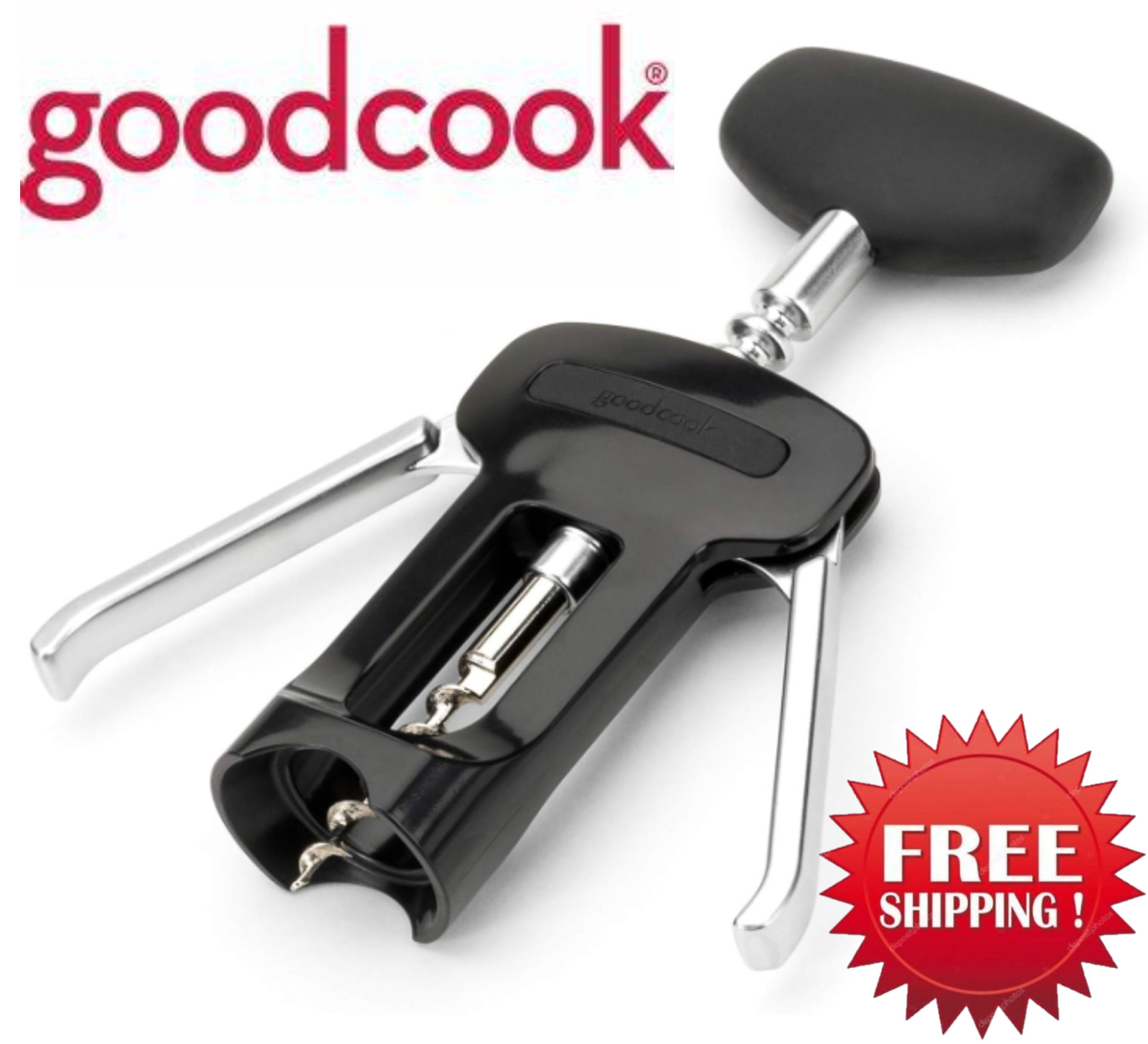 Goodcook Cork Screw Bar Tools, 11 x 4 x 2.5 inches, Black