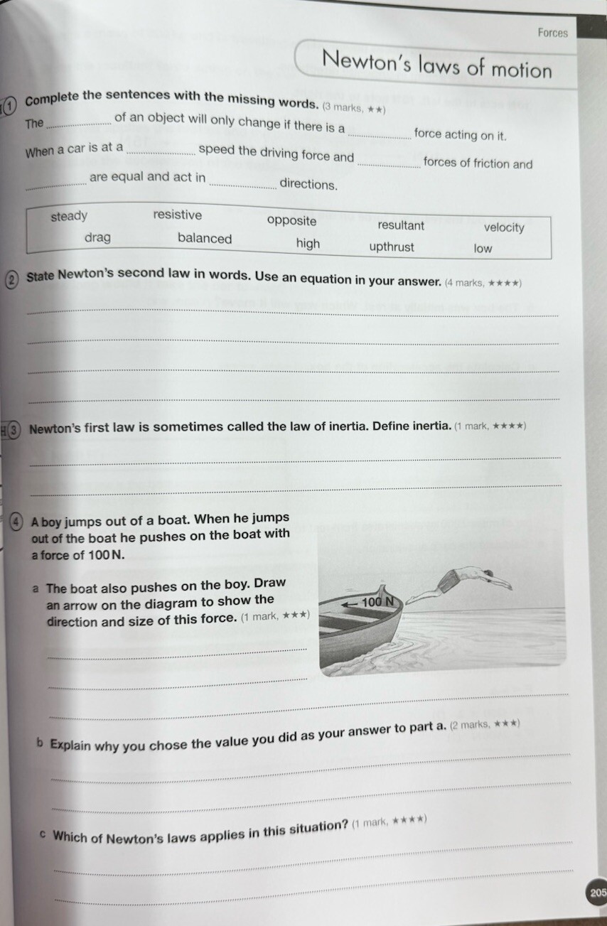 GCSE Scholastic Physics Workbook and StudyGuide