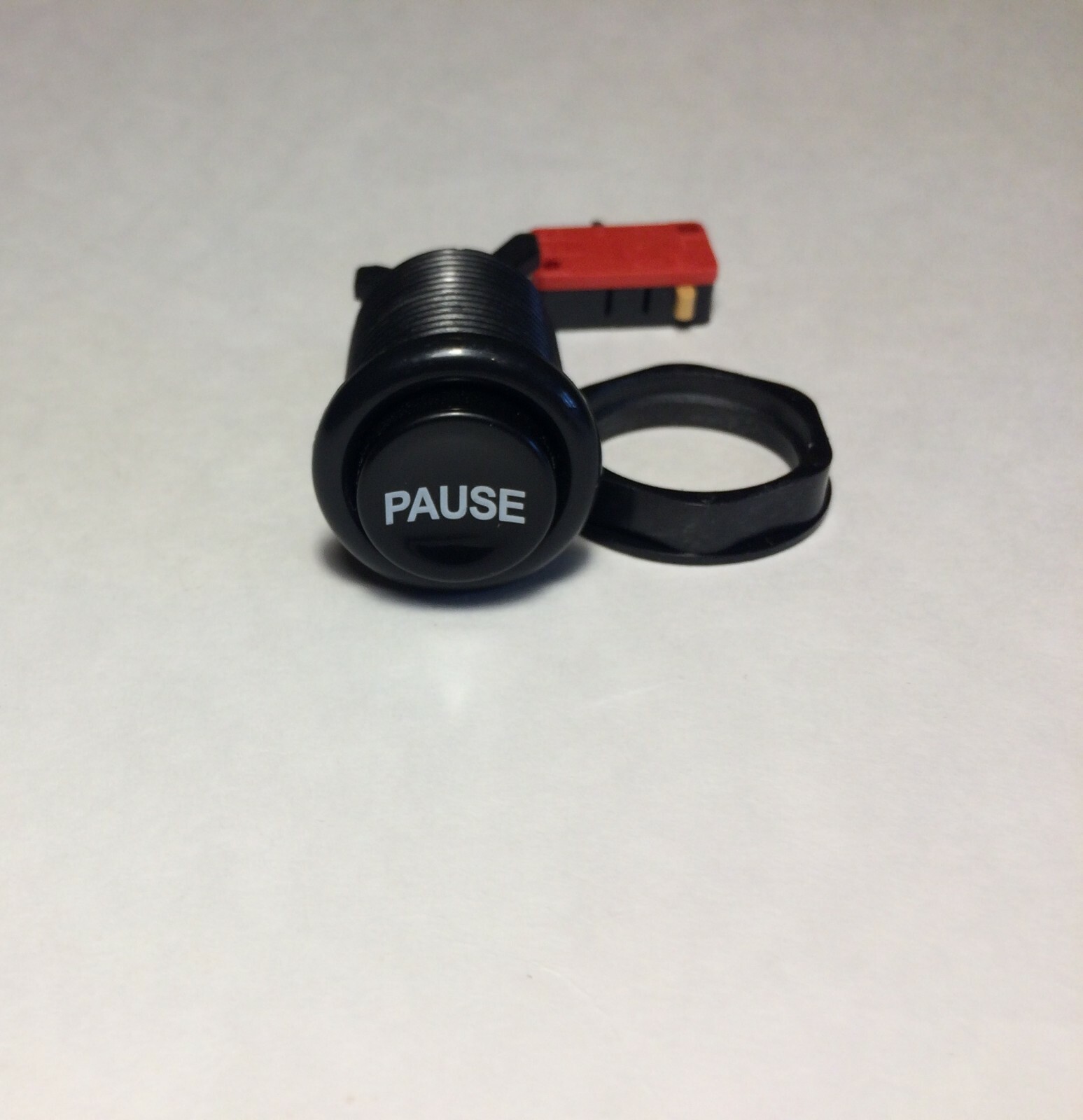 PAUSE Push Button arcade black with micro switch .28mm long mame diy