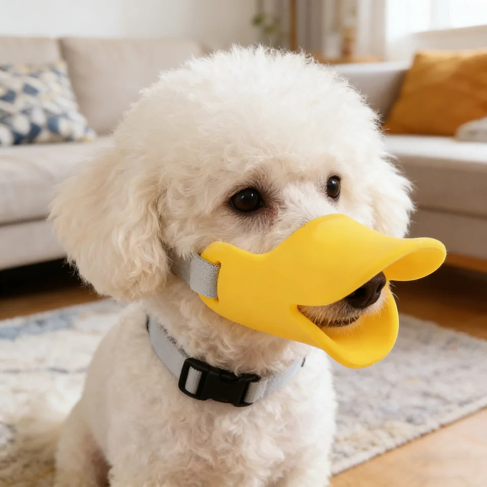 Duck Bill Dog Muzzle Soft Silicone Anti Bite Breathable Pet