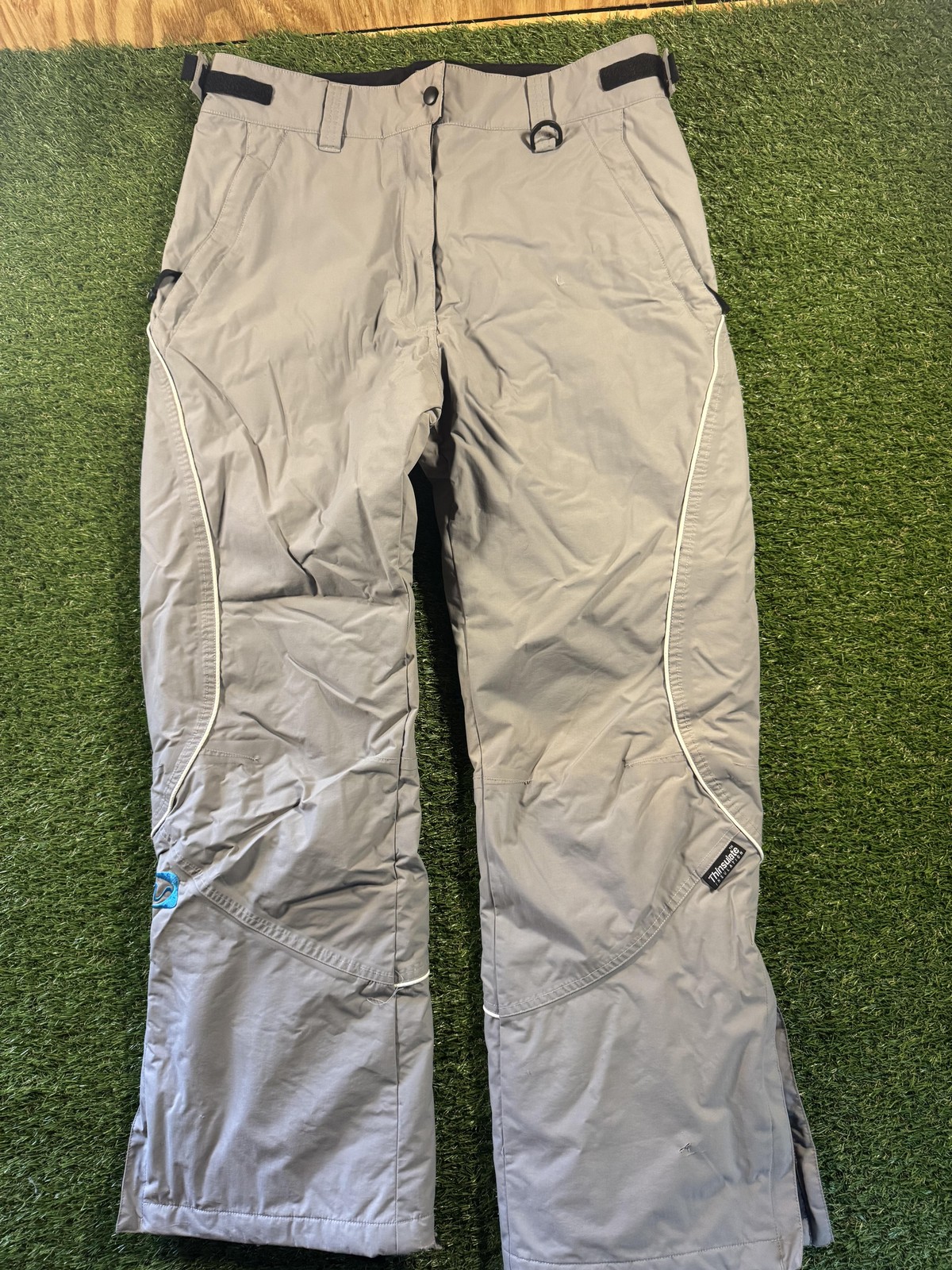 Rodeo Pants Mens 40 Gray Insulated Ski Snowboard Winter Snow Thinsulate Zip Cuff