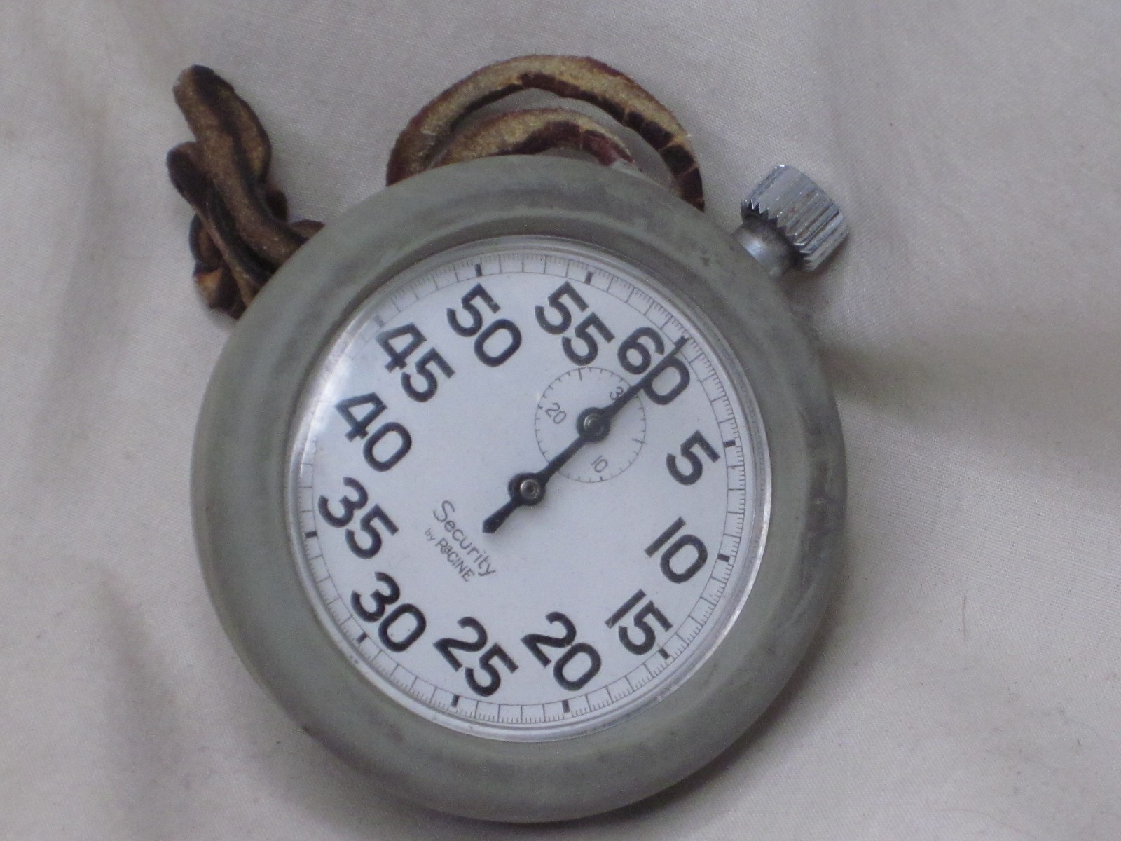 vintage Security by RACINE stopwatch timer stop watch w/ rubber case
