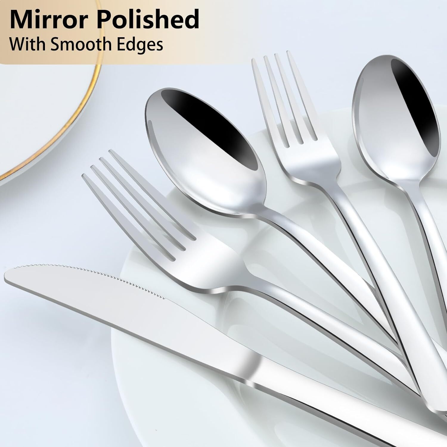 60-Pcs Silverware Set Service for 12 Premium Stainless Steel Flatware Set Inc