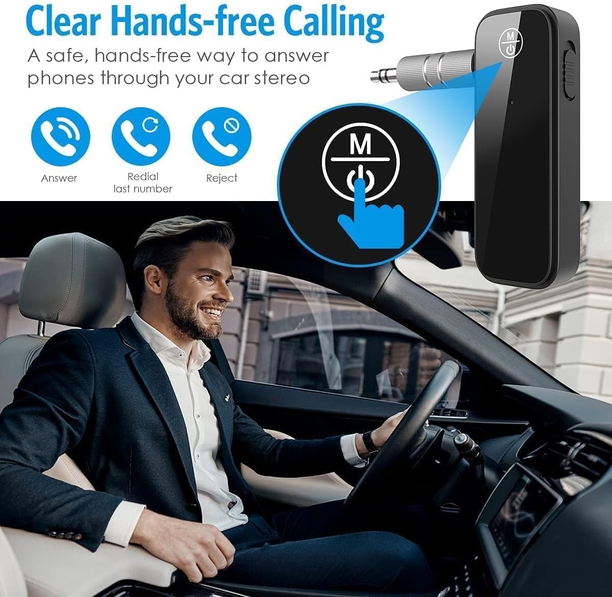 2-in-1 Bluetooth 5.3 Transmitter Receiver - Wireless Audio Adapter for Cars &...