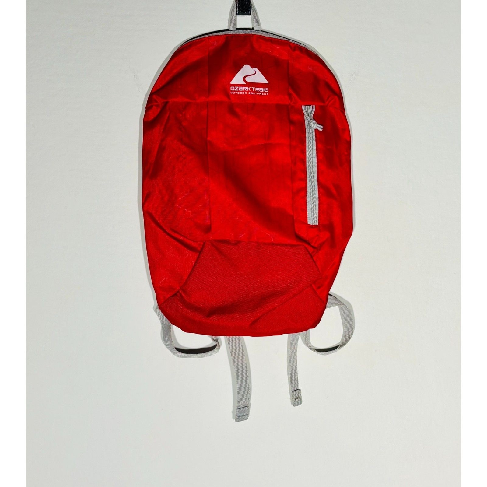 Ozark Trail Lightweight Packable Backpack Red Gray Travel Hiking Daypack 14L