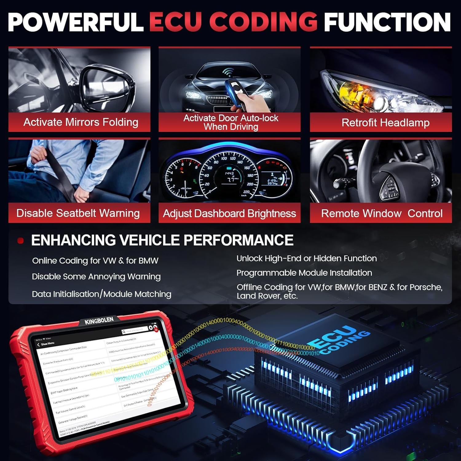 2026 Kingbolen K10 PRO Bluetooth 2 Coding Full System Diagnostic Scanner Tool