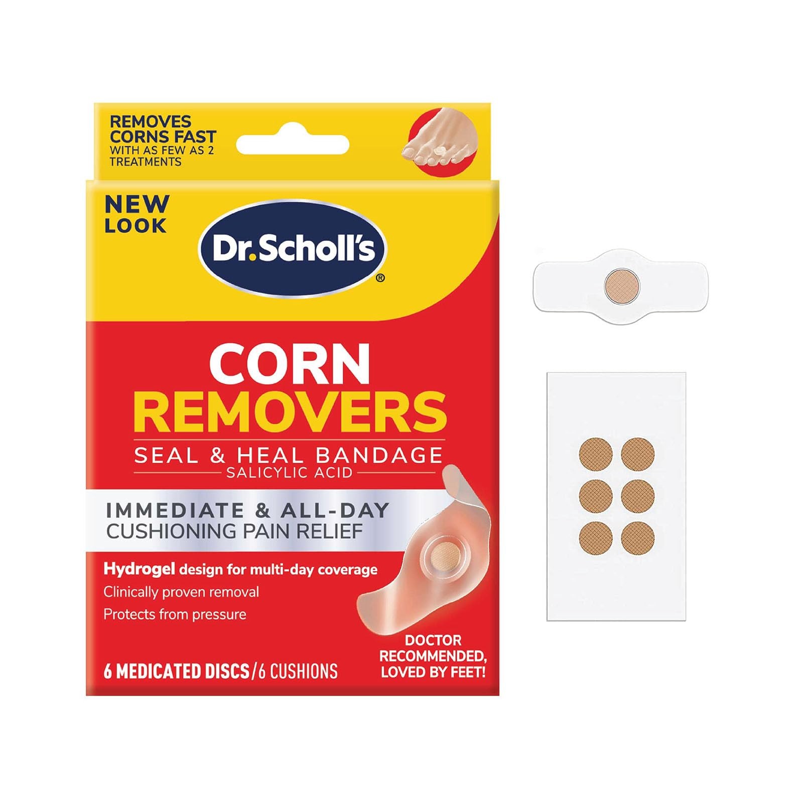 Dr. Scholl's CORN REMOVERS Seal & Heal Bandage with 6 Count (Pack of 1)