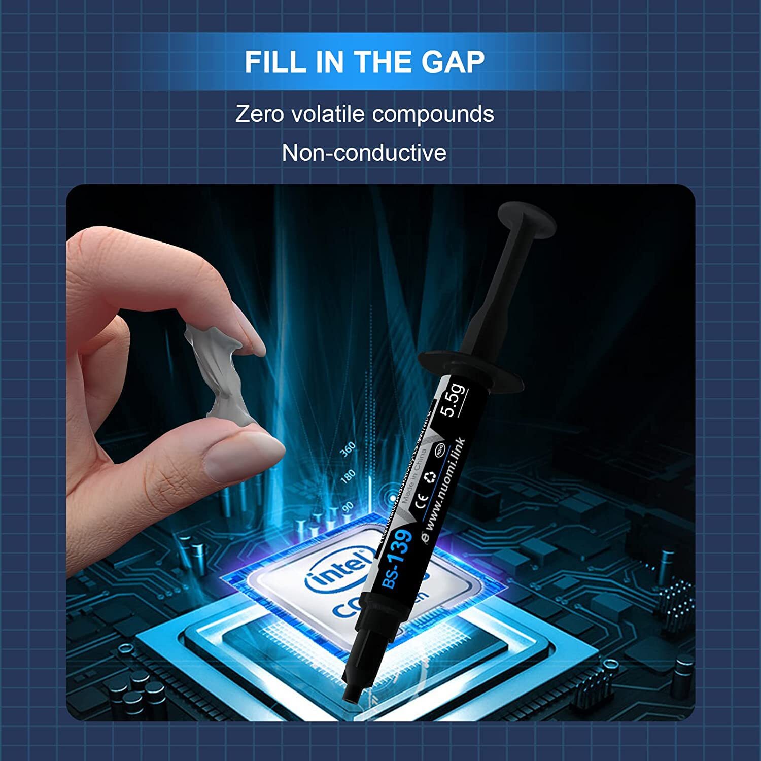 Thermal Paste 16.5g with Toolkit Carbon-Based High-Performance Compound