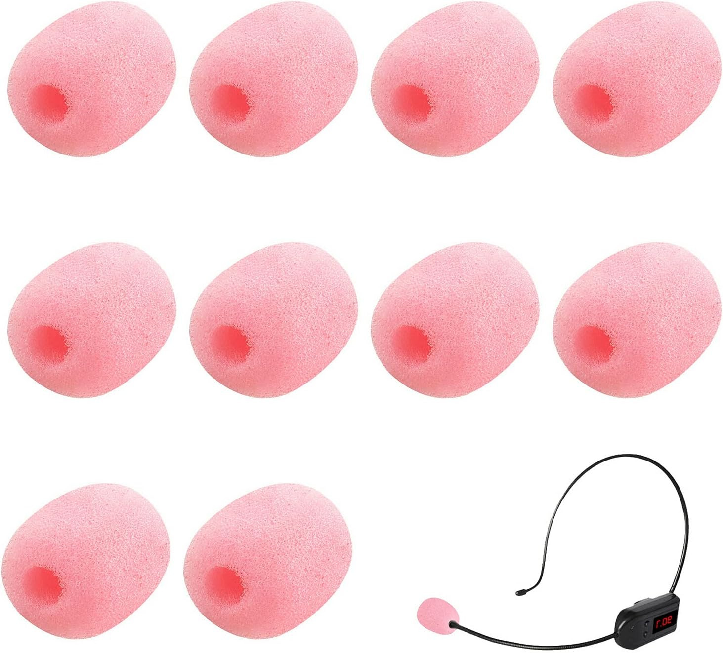 10 Pack Lapel Headset Microphone Windscreen,Christmas Stocking Stuffers Micropho