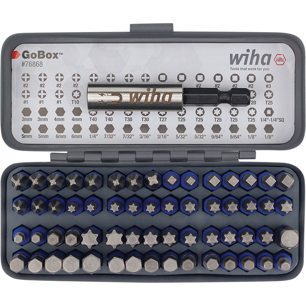 61 Piece GoBox TerminatorBlue Impact Bit Set - 2 Set WIH-76868