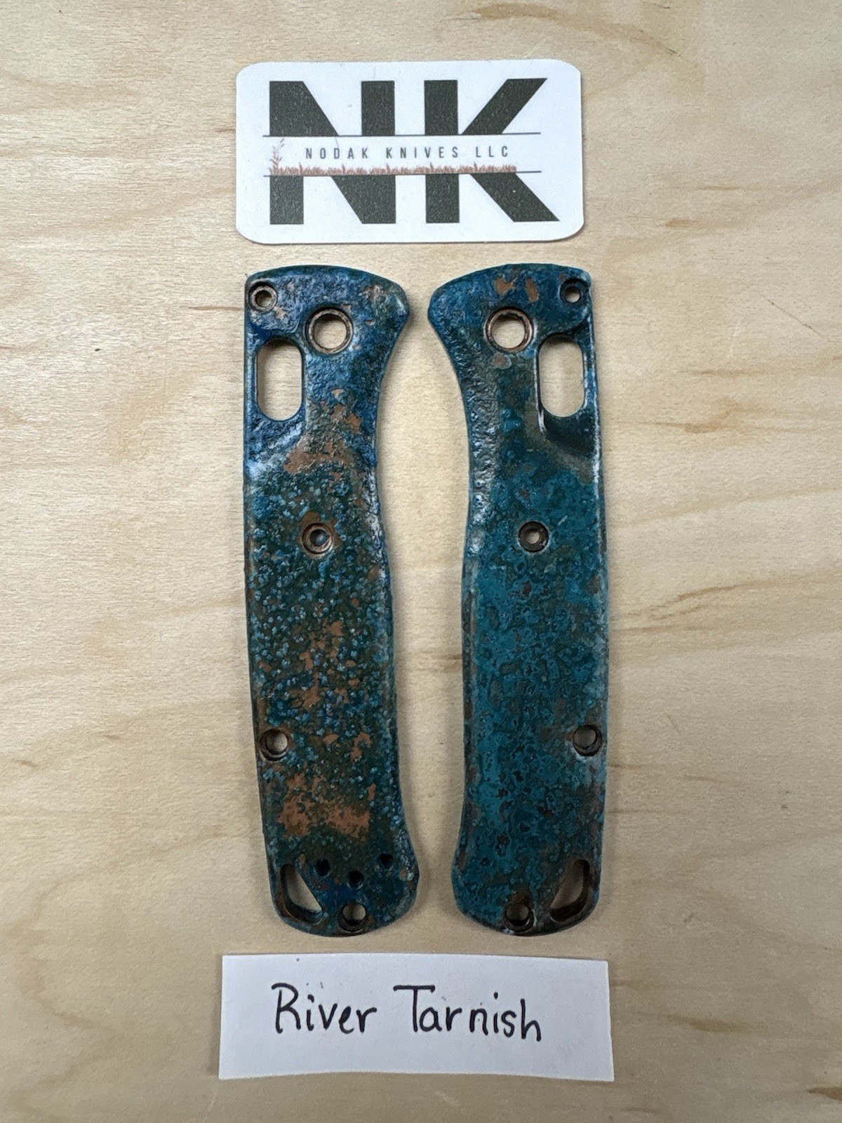 Nodak Custom “River Tarnish” Shipwreck Copper Benchmade 533 Mini Bugout Scales