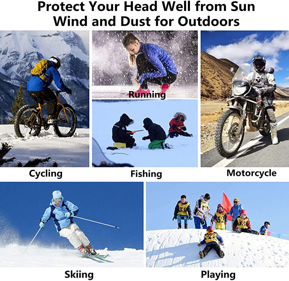 2 Holes Balaclava Ski Mask Thin Full Face Mask for Motorcycle Bike Cycling Cap