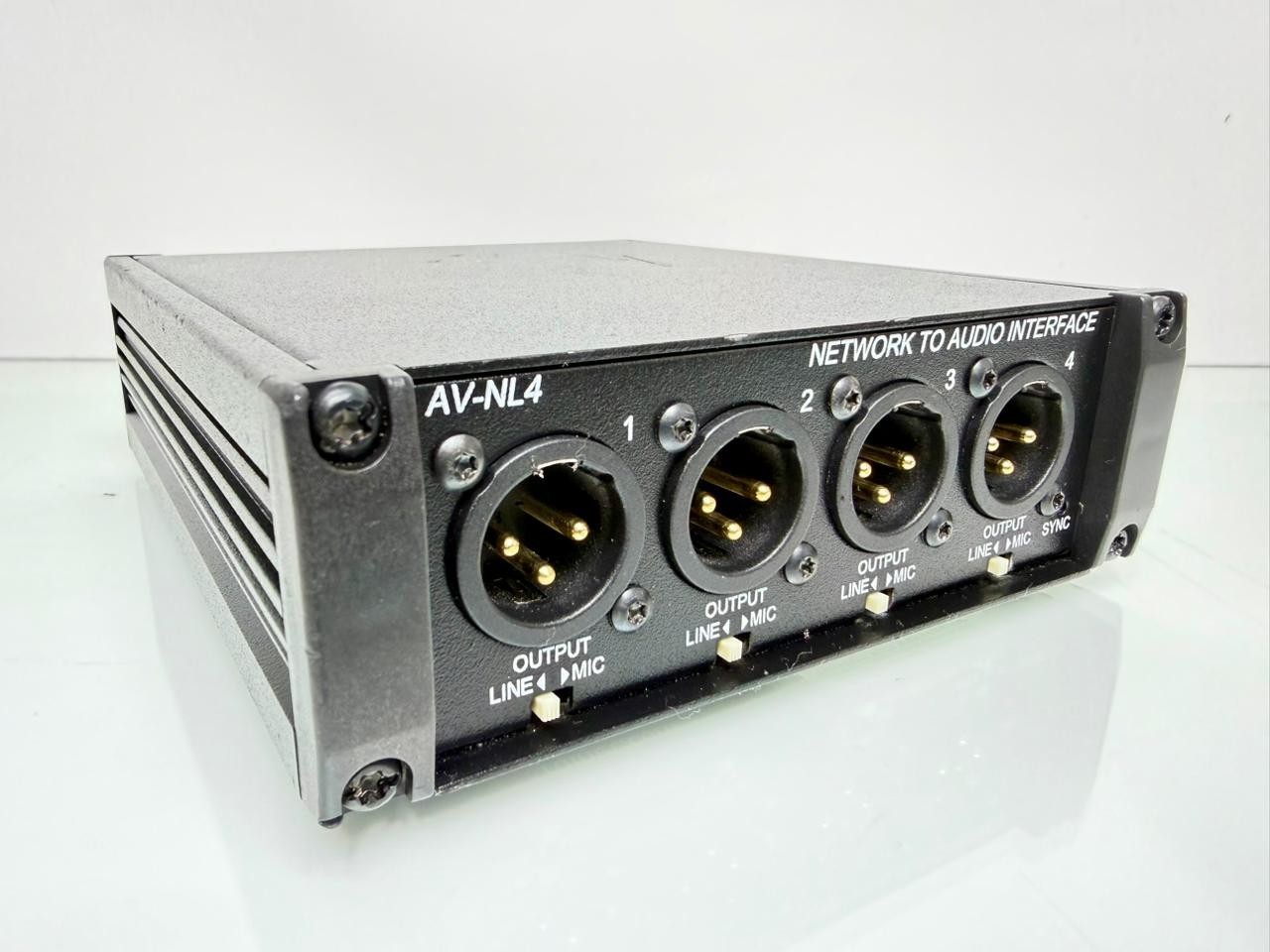 RDL AV-NL4 Network to Audio Interface, Converts 4-Dante Network Audio Signals
