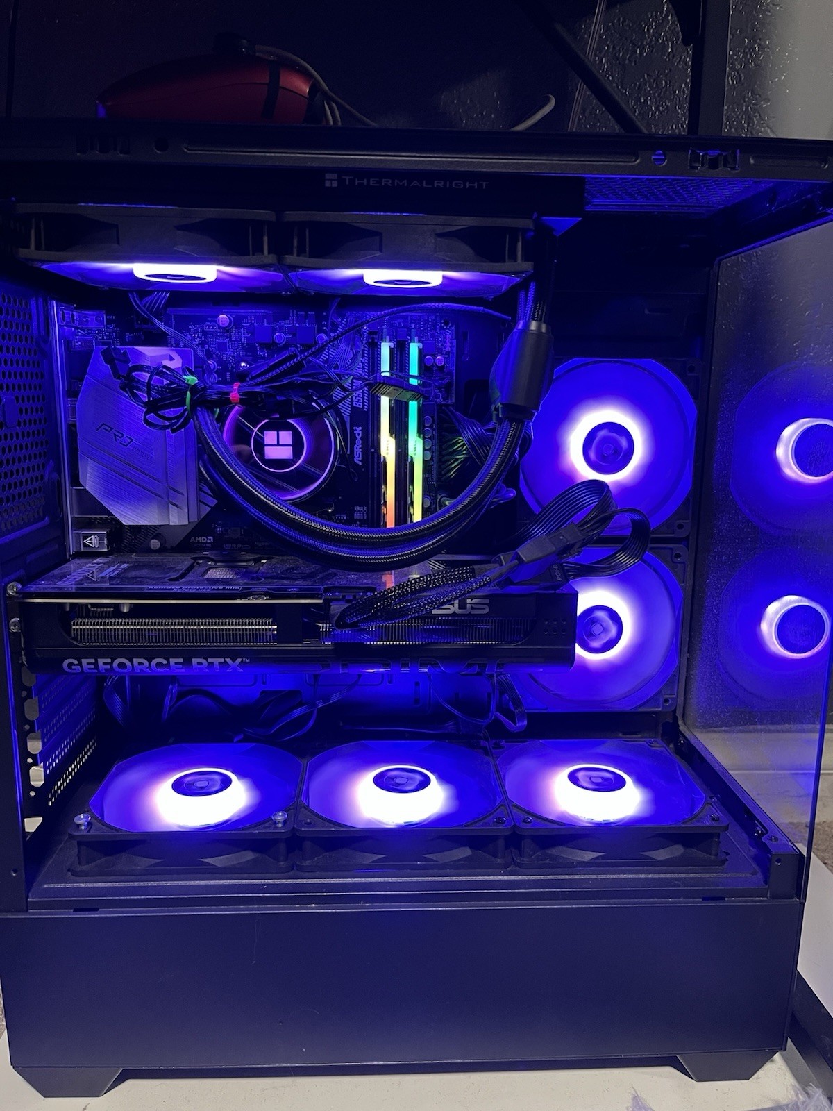 ASUS GeForce RTX Gaming Desktop, ASRock Motherboard, RGB Lighting, Liquid Cooli…