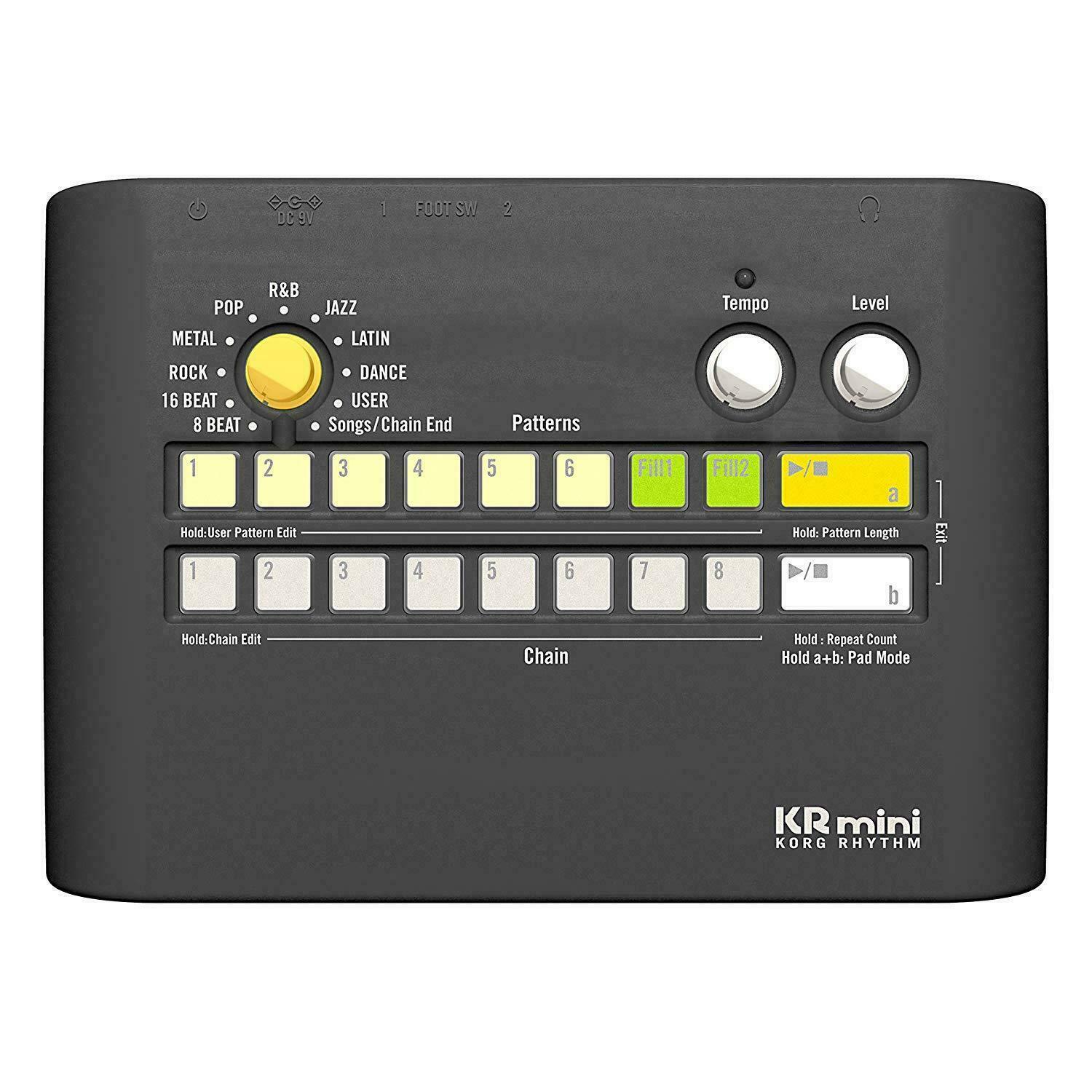Korg KR Mini - Rhythm Drum Machine Recording Practicing Patterns w/Speaker