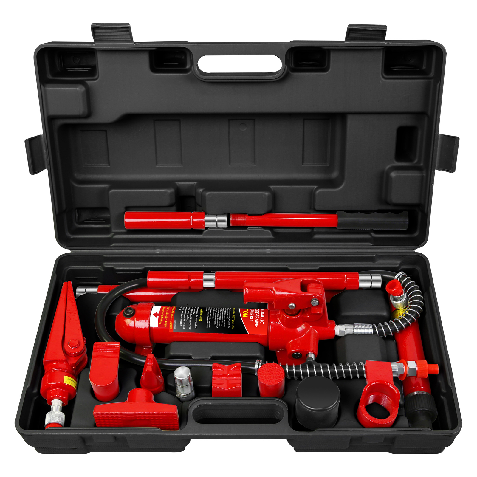 4 Ton Porta Power Kit Portable Hydraulic Jack Oil Storage Case Hose Car Repair