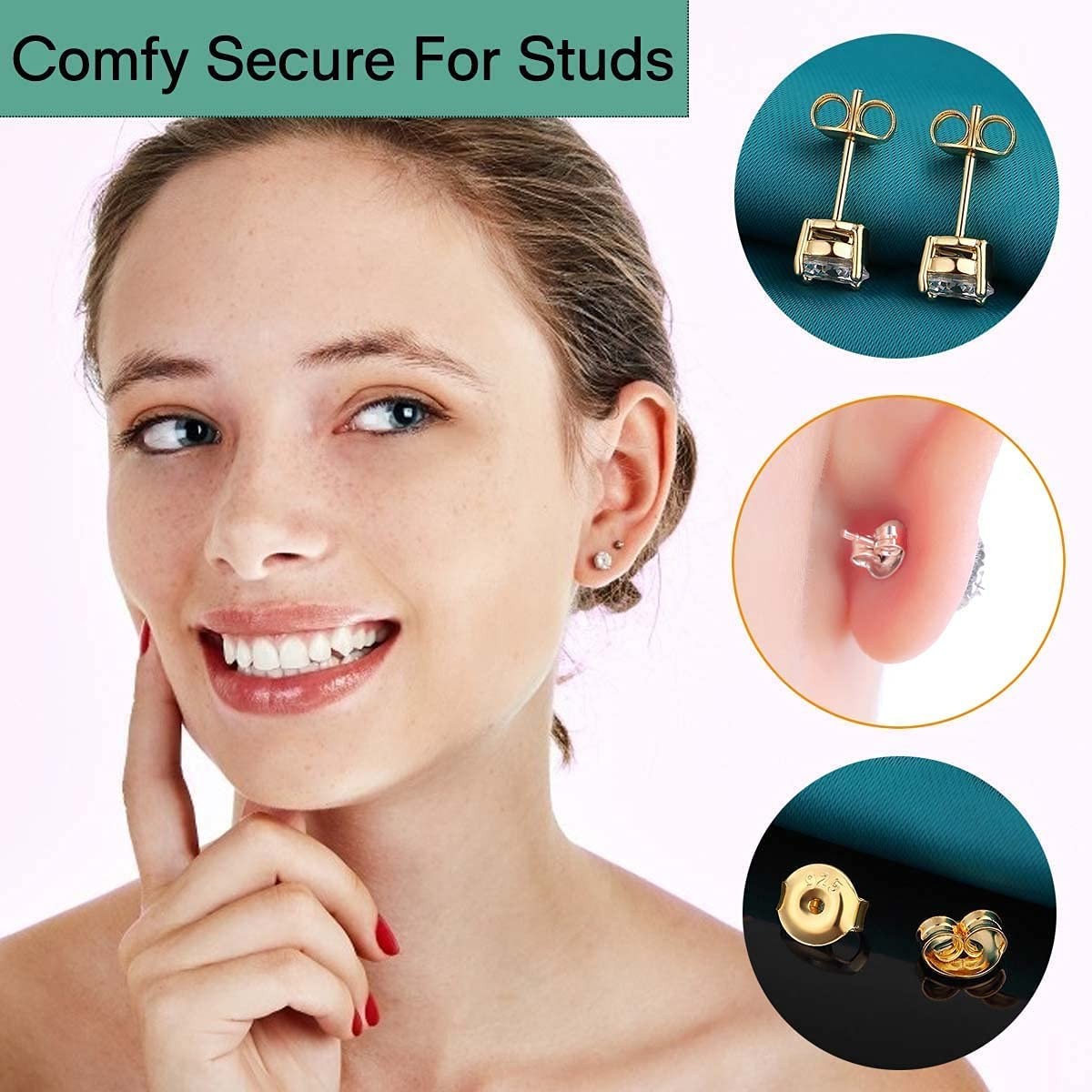 6PAIRS 14K Gold Earring Backs Replacement Ear Locking for Stud Earrings NEW