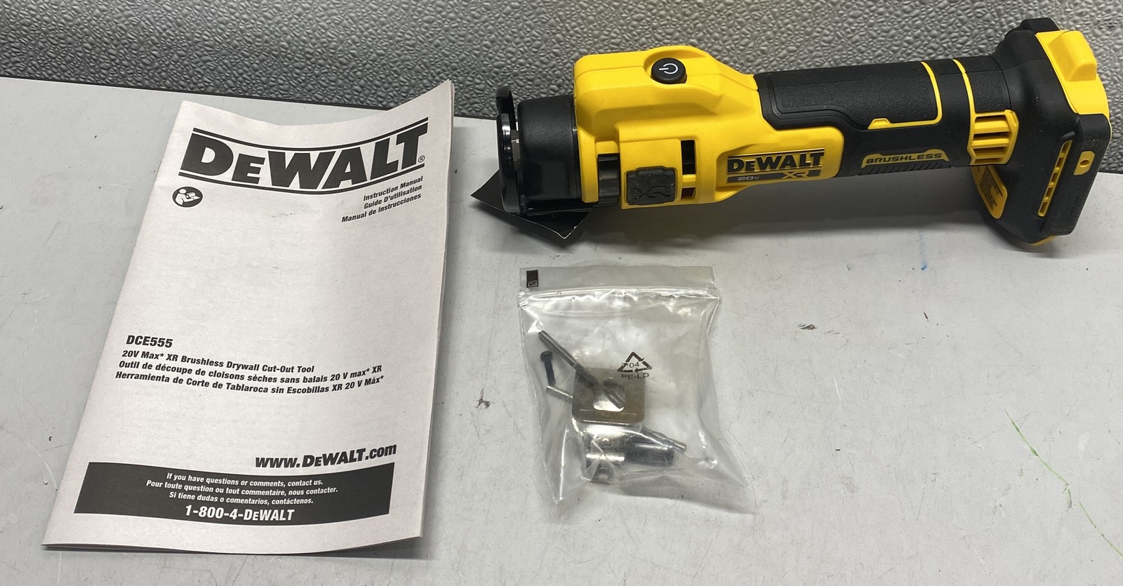 DeWalt XR 20V Lithuim-Ion Cordless Rotary Drywall Cut-Out Tool Only DCE555B