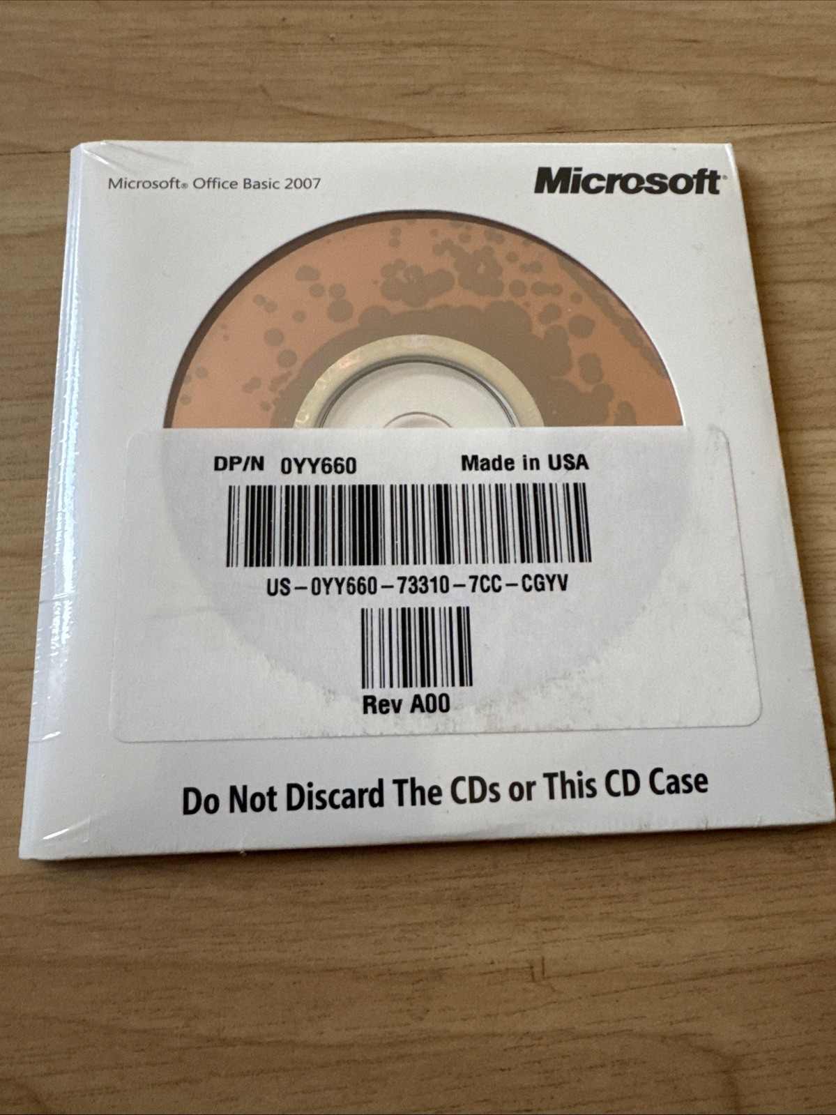Microsoft Office Basic 2007 Dell 0YY660 W/ Product Key Factory Sealed