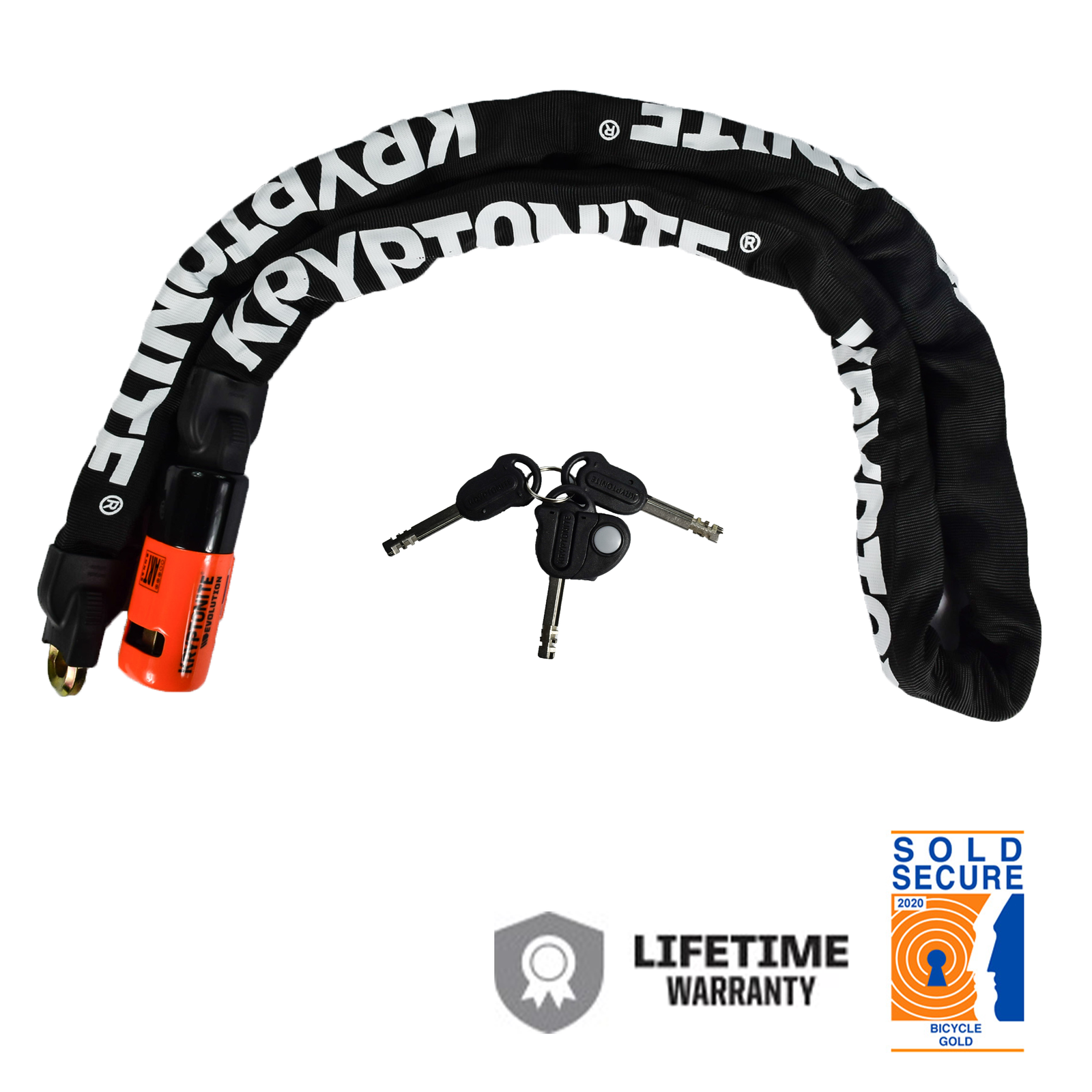 Kryptonite Evolution Series 4 1016 Integrated Chain 5.25ft (160cm)