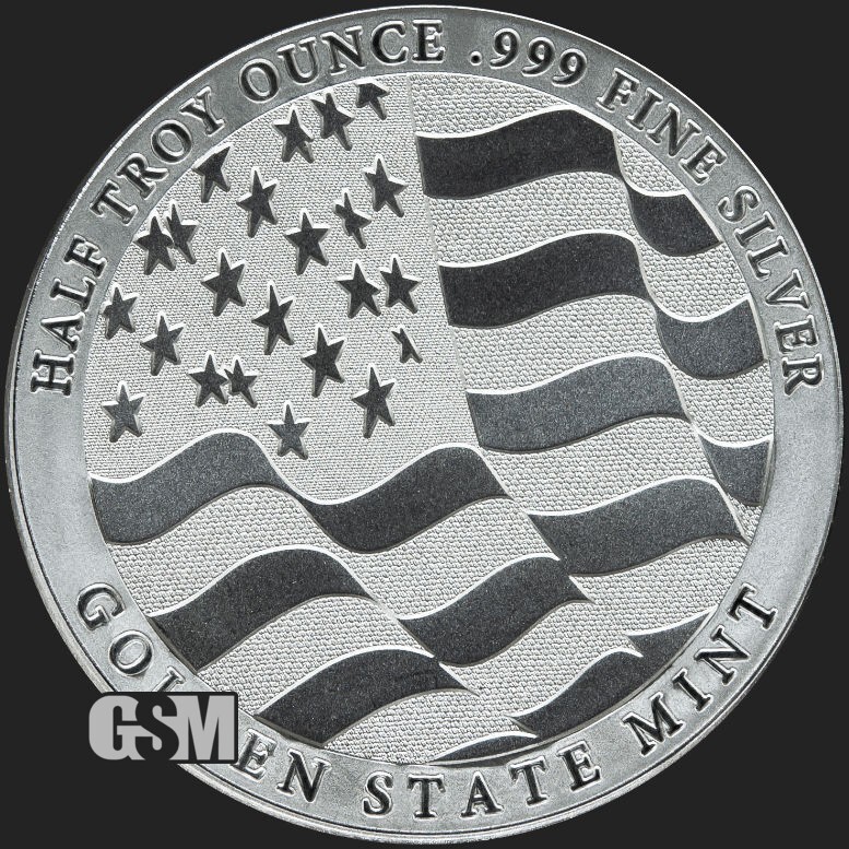 1/2 oz .999 Fine Solid Silver - GSM Double Eagle Uncirculated Round IN STOCK