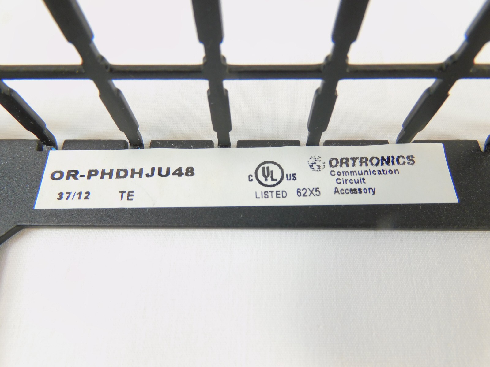 PHDHJU48 High Density HDJ 48 Port Unloaded Flat Patch Panel 1RU Black Ortronics